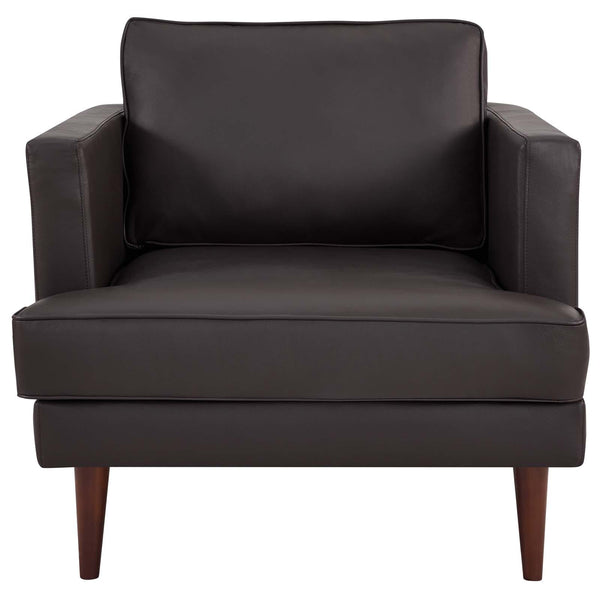 Modway Agile Genuine Leather Armchair | Armchairs | Modishstore-15