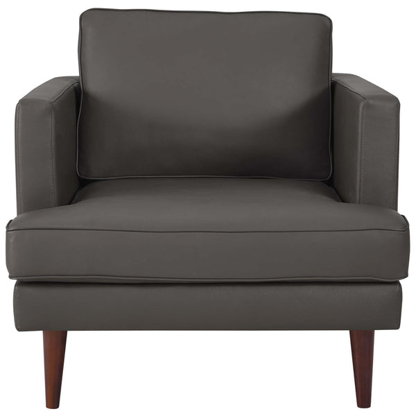 Modway Agile Genuine Leather Armchair | Armchairs | Modishstore-5