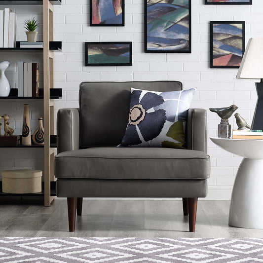 Modway Agile Genuine Leather Armchair | Armchairs | Modishstore