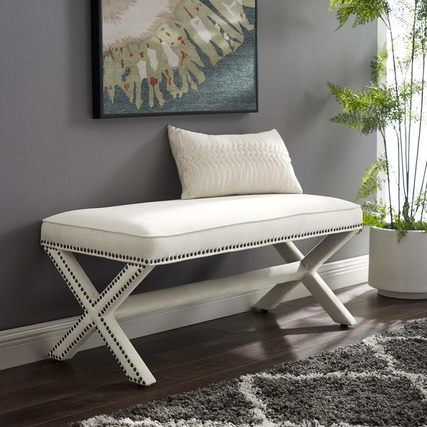 Modway Rivet Upholstered Velvet Bench | Stools & Benches | Modishstore-5