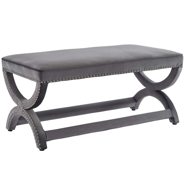 Modway Expound Upholstered Nailhead Trim Velvet Bench | Stools & Benches | Modishstore-2