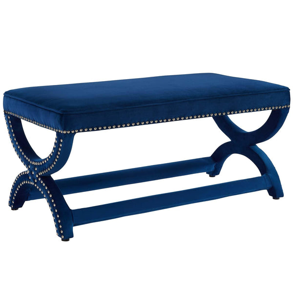 Modway Expound Upholstered Nailhead Trim Velvet Bench | Stools & Benches | Modishstore-10