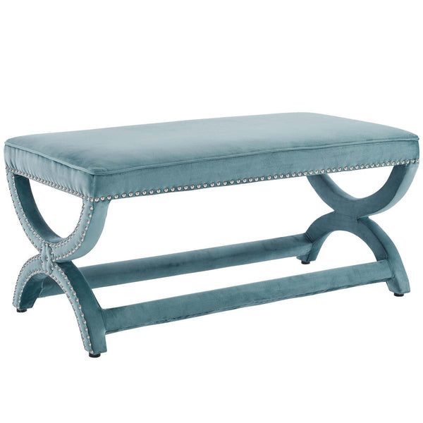 Modway Expound Upholstered Nailhead Trim Velvet Bench | Stools & Benches | Modishstore-15