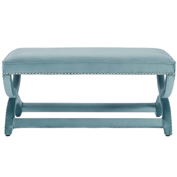 Modway Expound Upholstered Nailhead Trim Velvet Bench | Stools & Benches | Modishstore-17