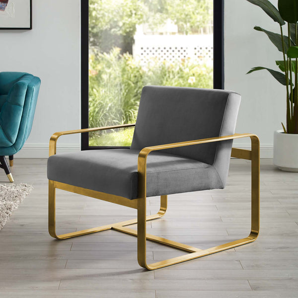 Modway Astute Upholstered Velvet Armchair | Armchairs | Modishstore-4