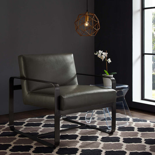Modway Astute Faux Leather Armchair | Armchairs | Modishstore