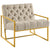 Modway Bequest Gold Stainless Steel Upholstered Fabric Accent Chair | Accent Chairs | Modishstore-2