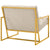 Modway Bequest Gold Stainless Steel Upholstered Fabric Accent Chair | Accent Chairs | Modishstore-7