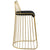Modway Rivulet Gold Stainless Steel Upholstered Velvet Bar Stool | Bar Stools | Modishstore-3