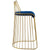 Modway Rivulet Gold Stainless Steel Upholstered Velvet Bar Stool | Bar Stools | Modishstore-9