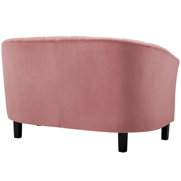 Modway Prospect Channel Tufted Upholstered Velvet Loveseat | Loveseats | Modishstore-4