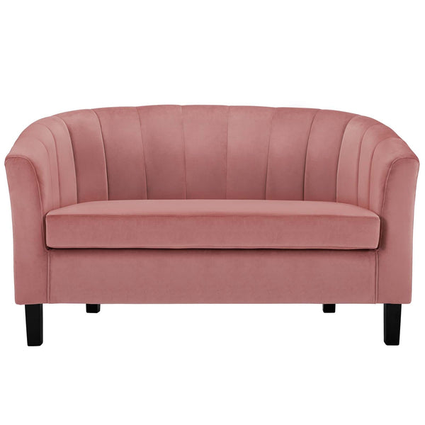 Modway Prospect Channel Tufted Upholstered Velvet Loveseat | Loveseats | Modishstore-5