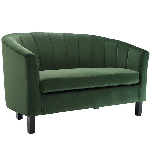 Modway Prospect Channel Tufted Upholstered Velvet Loveseat | Loveseats | Modishstore-9