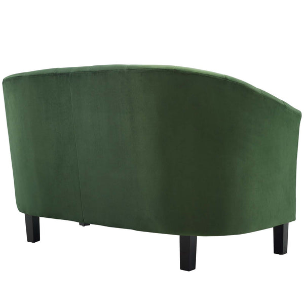 Modway Prospect Channel Tufted Upholstered Velvet Loveseat | Loveseats | Modishstore-10