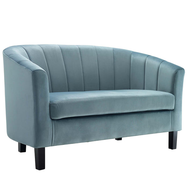 Modway Prospect Channel Tufted Upholstered Velvet Loveseat | Loveseats | Modishstore-17