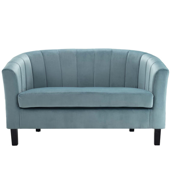 Modway Prospect Channel Tufted Upholstered Velvet Loveseat | Loveseats | Modishstore-25