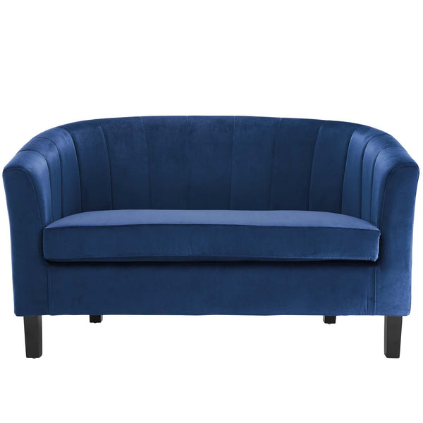 Modway Prospect Channel Tufted Upholstered Velvet Loveseat | Loveseats | Modishstore-21
