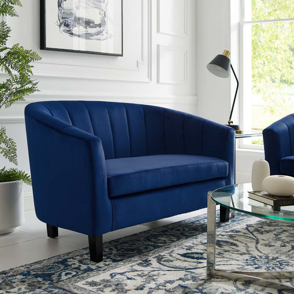 Modway Prospect Channel Tufted Upholstered Velvet Loveseat | Loveseats | Modishstore-16