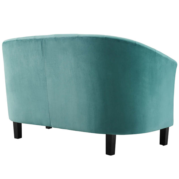 Modway Prospect Channel Tufted Upholstered Velvet Loveseat | Loveseats | Modishstore-26