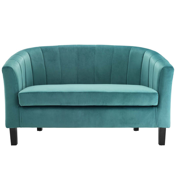 Modway Prospect Channel Tufted Upholstered Velvet Loveseat | Loveseats | Modishstore-27