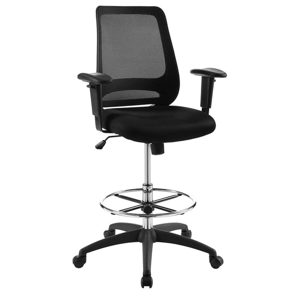 Modway Forge Mesh Drafting Chair Black | Office Chairs | Modishstore-2