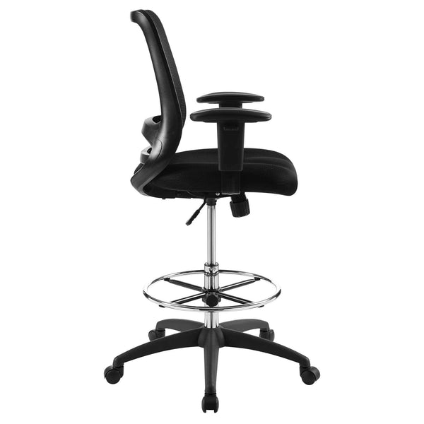 Modway Forge Mesh Drafting Chair Black | Office Chairs | Modishstore-3
