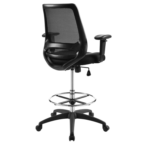 Modway Forge Mesh Drafting Chair Black | Office Chairs | Modishstore-4
