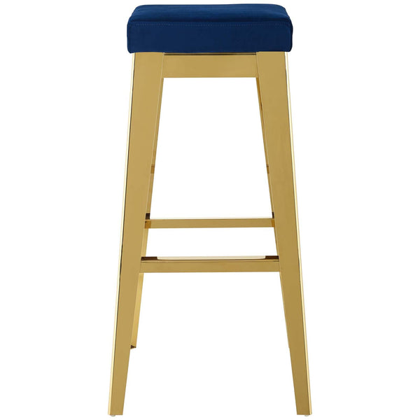 Modway Arrive Gold Stainless Steel Upholstered Velvet Bar Stool | Bar Stools | Modishstore-7