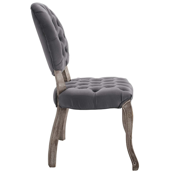 Modway Exhibit French Vintage Dining Performance Velvet Side Chair