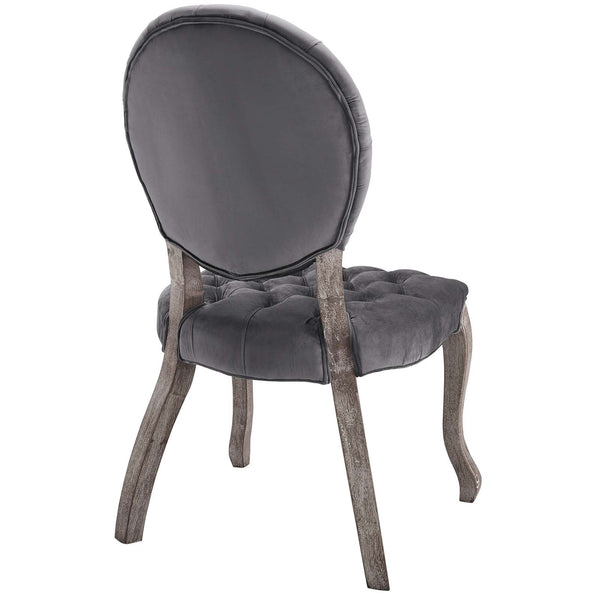 Modway Exhibit French Vintage Dining Performance Velvet Side Chair