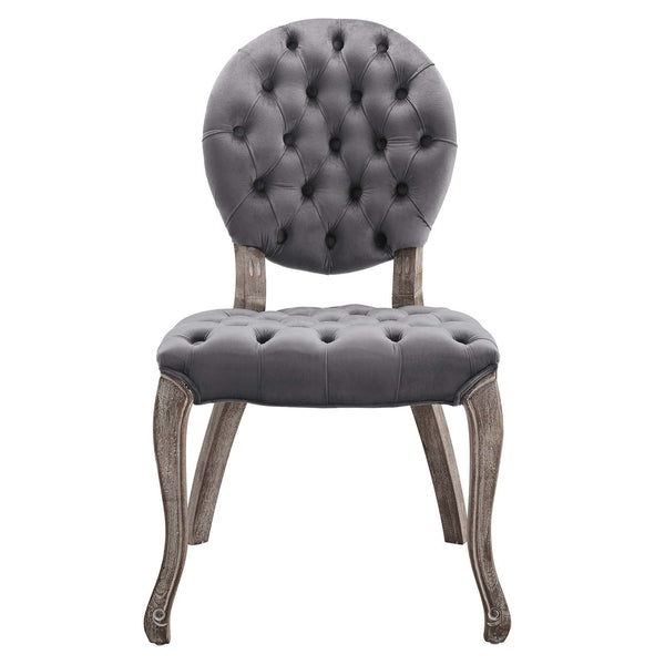Modway Exhibit French Vintage Dining Performance Velvet Side Chair