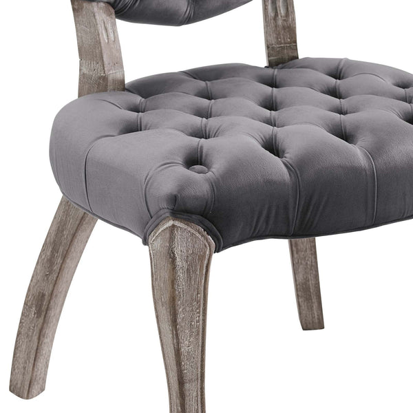 Modway Exhibit French Vintage Dining Performance Velvet Side Chair