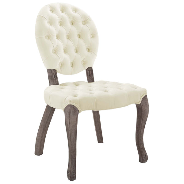 Modway Exhibit French Vintage Dining Performance Velvet Side Chair