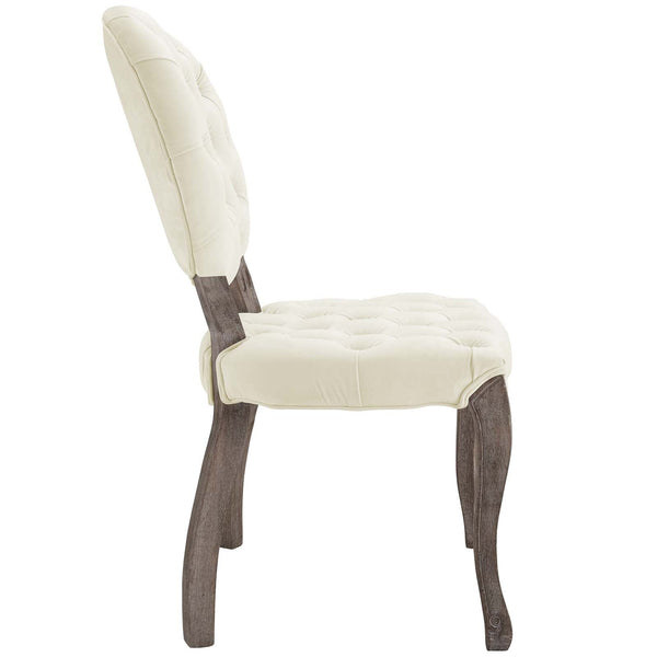 Modway Exhibit French Vintage Dining Performance Velvet Side Chair