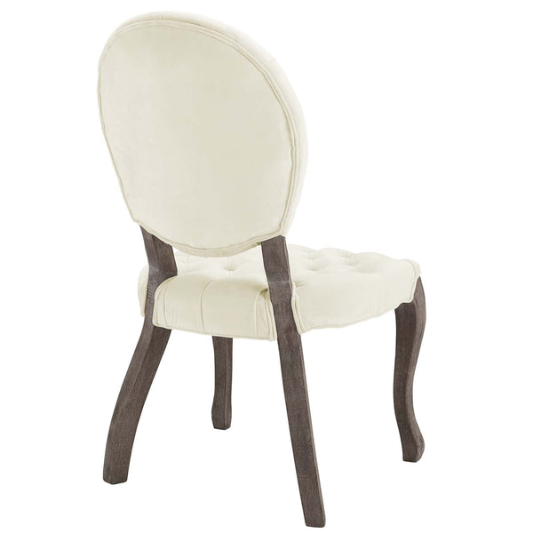 Modway Exhibit French Vintage Dining Performance Velvet Side Chair