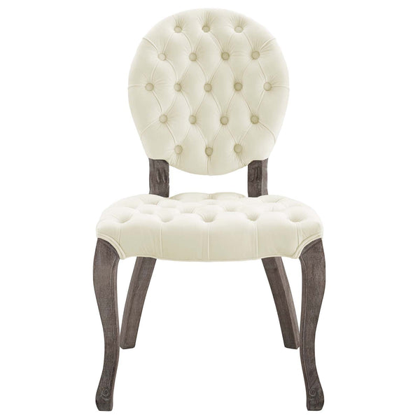 Modway Exhibit French Vintage Dining Performance Velvet Side Chair