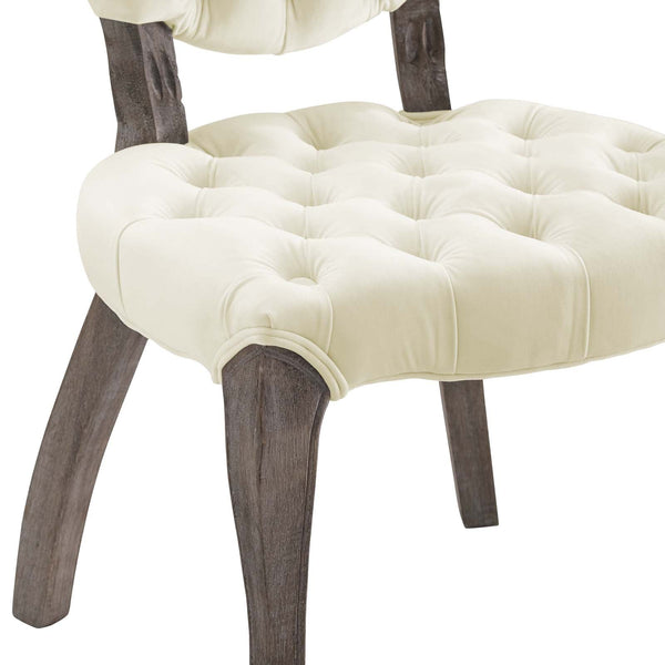 Modway Exhibit French Vintage Dining Performance Velvet Side Chair