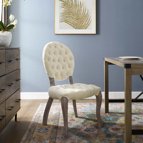 Modway Exhibit French Vintage Dining Performance Velvet Side Chair