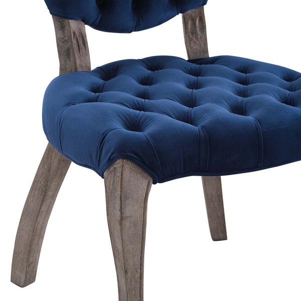 Modway Exhibit French Vintage Dining Performance Velvet Side Chair