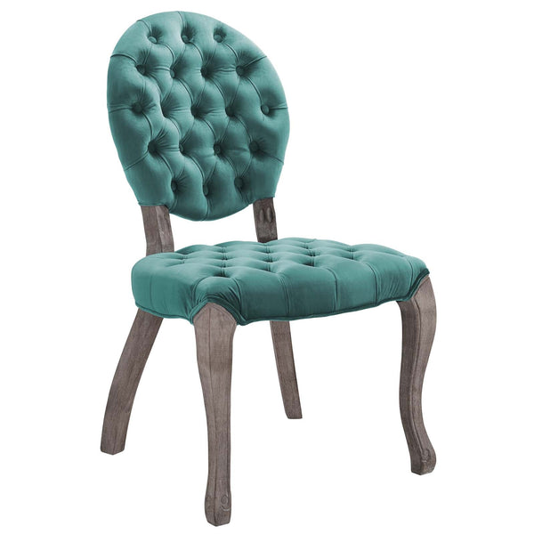 Modway Exhibit French Vintage Dining Performance Velvet Side Chair