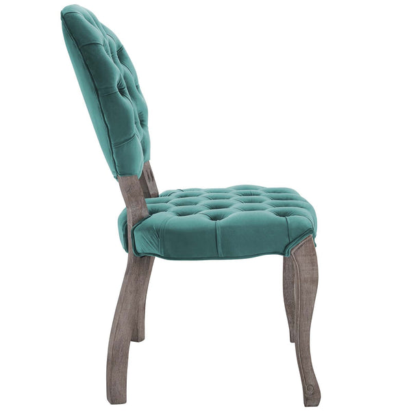 Modway Exhibit French Vintage Dining Performance Velvet Side Chair