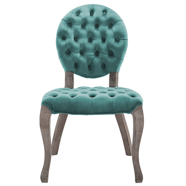 Modway Exhibit French Vintage Dining Performance Velvet Side Chair