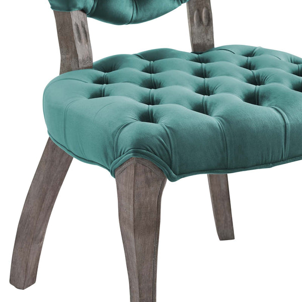 Modway Exhibit French Vintage Dining Performance Velvet Side Chair