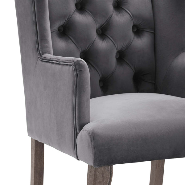 Modway Realm French Vintage Dining Performance Velvet Armchair | Armchairs | Modishstore-5