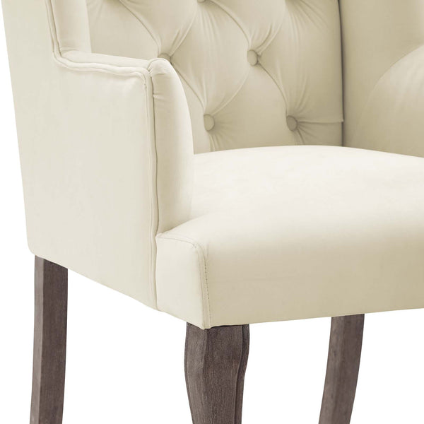 Modway Realm French Vintage Dining Performance Velvet Armchair | Armchairs | Modishstore-11