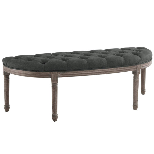 Modway Esteem Vintage French Upholstered Fabric Semi-Circle Bench | Stools & Benches | Modishstore-8