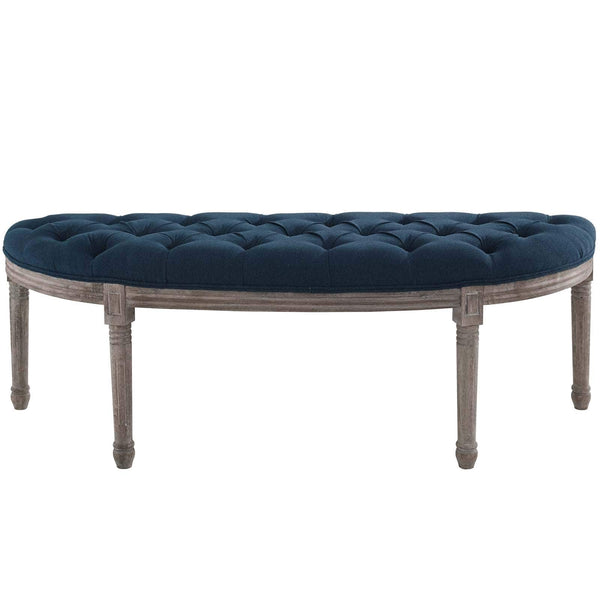 Modway Esteem Vintage French Upholstered Fabric Semi-Circle Bench | Stools & Benches | Modishstore-23