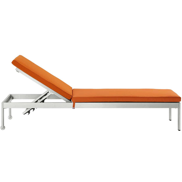 Modway Shore Outdoor Patio Aluminum Chaise with Cushions | Outdoor Patio Daybed | Modishstore-22