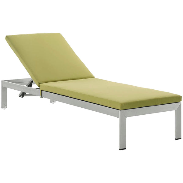 Modway Shore Outdoor Patio Aluminum Chaise with Cushions | Outdoor Patio Daybed | Modishstore-34