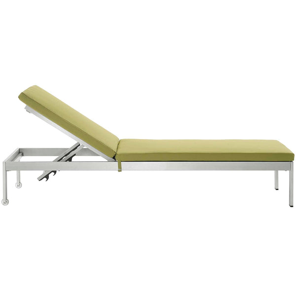 Modway Shore Outdoor Patio Aluminum Chaise with Cushions | Outdoor Patio Daybed | Modishstore-25
